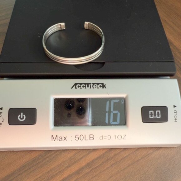 Vintage Navajo Sterling Silver Cuff Bracelet Stamped "Sterling Tahe" 5-3/4" Lady - Picture 8 of 10